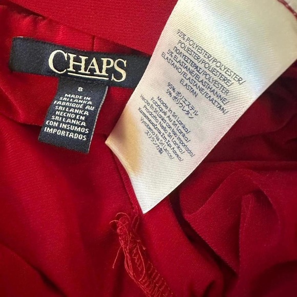 Chaps Valentine Red Formal Long Evening Gown red prom dress wedding guest dress - Picture 3 of 7